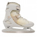 Коньки ледовые для взрослых женские бежевые FIT520 WARM Oxelo