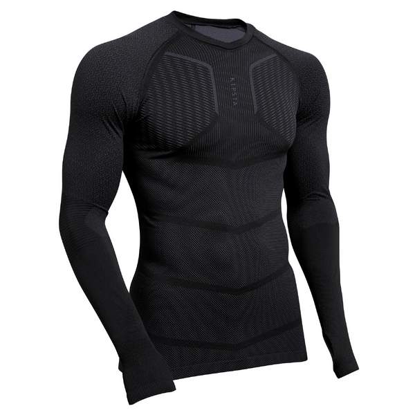 Термобелье (верх) мужское черное KEEPDRY 500 Kipsta