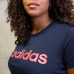 Футболка зауженная женская темно-синяя Adidas
